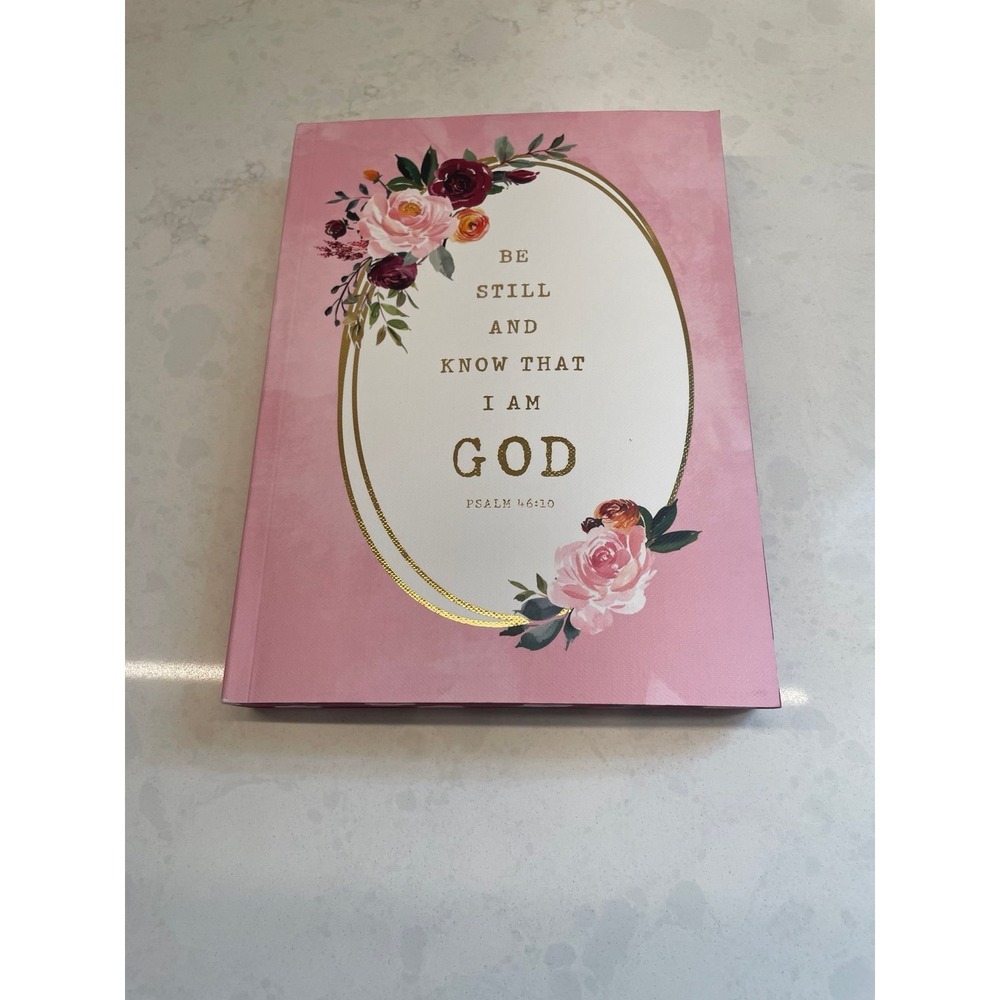 Light Pink Floral Print Inspirational Journal with Floral Edge Design